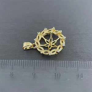 DIY Charm Pendant Base Mount Finding Settings for Pearls Corals Jade Beads