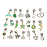 DIY Charm Bracelet Making Kit Metal Clover Beads