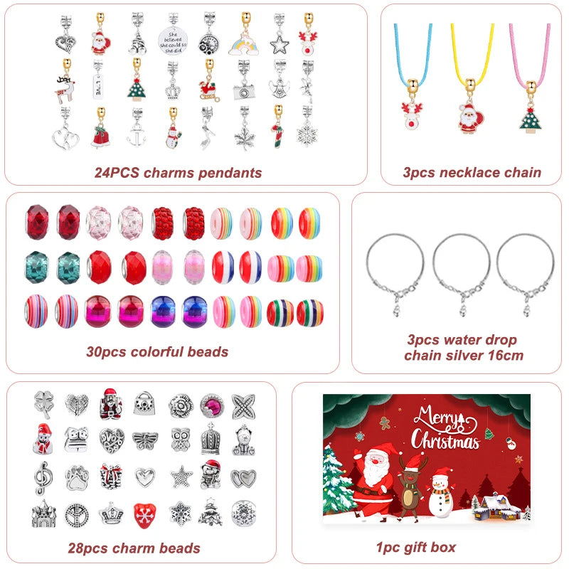 DIY Charm Bracelet Making Kit Jewelry Supplies with Pendant Charms Bracelets