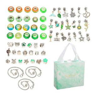DIY Charm Bracelet Making Kit 4 Leaf Clover Professional Gift Christmas
