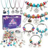 Glass Bead Charm Bracelet Making Set with Storage Box