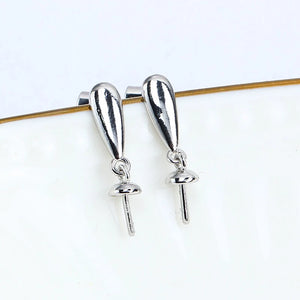 DIY Charm Earrings Mountings Findings Settings for 5-12mm Pearls Beads