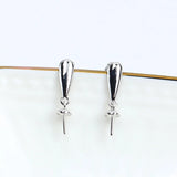 DIY Charm Earrings Mountings Findings Settings for 5-12mm Pearls Beads