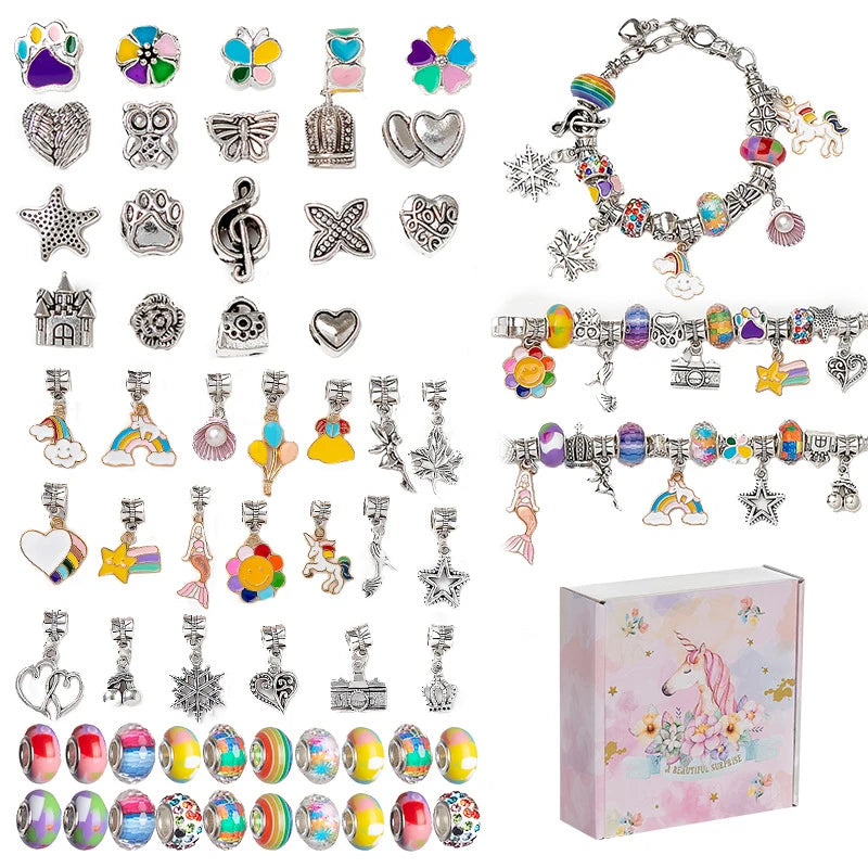 Kids Charms Bracelet Kit - DIY Jewelry Making Set