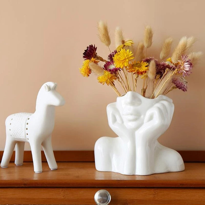 Cheek Support Flower Pot Storage Mold for Succulent Plant