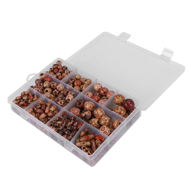 DIY Kids' Beads Kit Big Hole Wooden Beads Dirty Braid Jewelry Accessories
