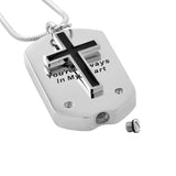 DIY Christ Cross & Square Urn Ash Hold For Pet Dog Cat Ashes Keepsake Urn