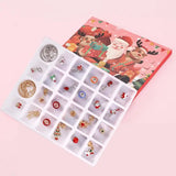 Christmas Calendar Charm Bracelet Jewelry Advent 24 Days Countdown Kids Gift Set