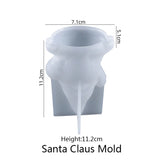 Christmas Ornaments Epoxy Resin Mold 3D Snowman Santa Claus Silicone Mould
