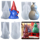 Christmas Ornaments Epoxy Resin Mold 3D Snowman Santa Claus Silicone Mould