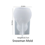 Christmas Ornaments Epoxy Resin Mold 3D Snowman Santa Claus Silicone Mould