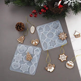 Christmas Resin Mold Snowflake Pendant Key Chain Xmas Gift
