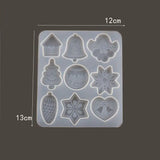 Christmas Resin Mold Snowflake Pendant Key Chain Xmas Gift