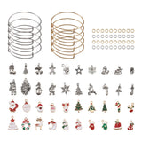 Christmas Bangle Making Kit with Stainless Steel Bangles & Pendants