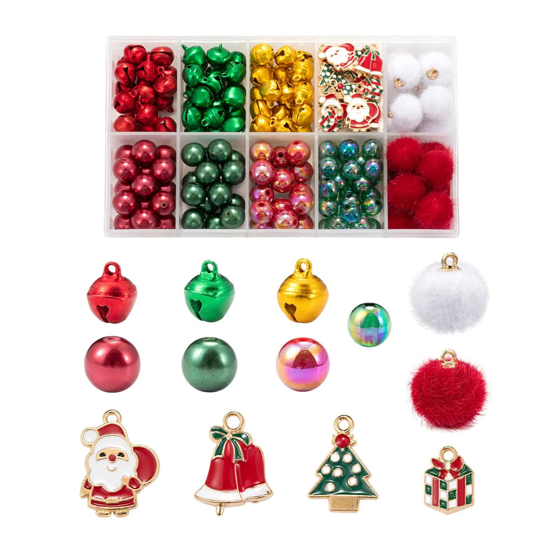 Christmas DIY Ornament Making Kit with Beads, Charms, and Pendants