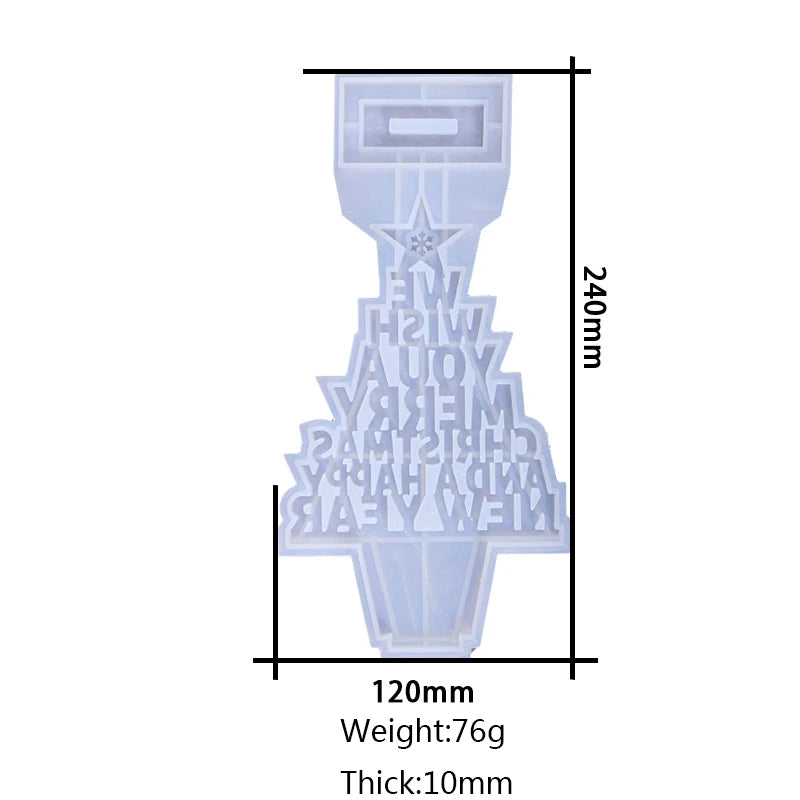 DIY Christmas Tree Crystal Mould Merry Christmas Table Ornament