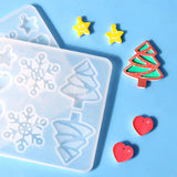Christmas Tree Heart Star Snowflake Silicone Resin Mold Earring Pendant Mould