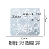 Christmas Tree Heart Star Snowflake Silicone Resin Mold Earring Pendant Mould