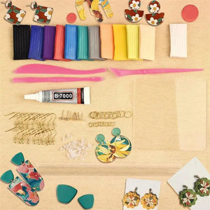 Polymer Clay Earrings Set with Jewelry Making Kit
