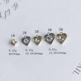 DIY Copper Plated Heart Earrings Necklace Accessories