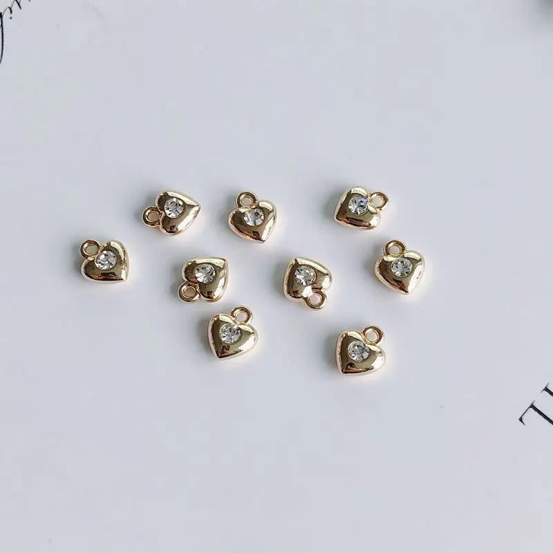 DIY Copper Plated Heart Earrings Necklace Accessories