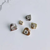 DIY Copper Plated Heart Earrings Necklace Accessories