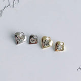 DIY Copper Plated Heart Earrings Necklace Accessories
