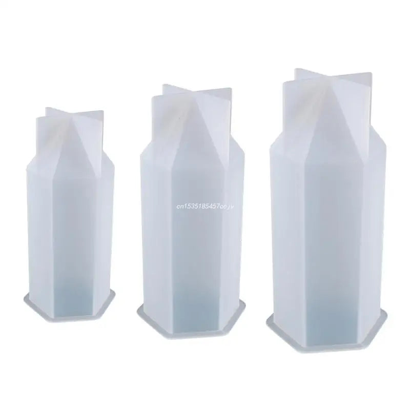 DIY Craft Epoxy Resin Mold Hexagonal Cone Decorations Silicone Mould