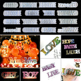 Happy Birthday Silicone Letter Molds Mr&Mrs Epoxy Resin Mold