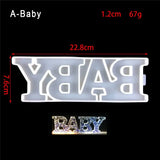Happy Birthday Silicone Letter Molds Mr&Mrs Epoxy Resin Mold