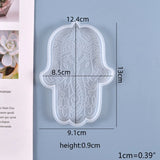 Crystal Epoxy Resin Mold Hand of Fatima Ornaments Silicone Mould