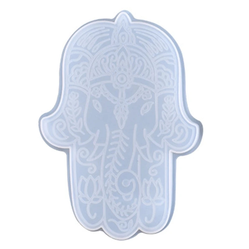 Crystal Epoxy Resin Mold Hand of Fatima Ornaments Casting Silicone Mould