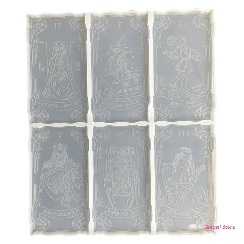 DIY Crafts Game Cards Epoxy Resin Mold Hanging Pendant Casting Silicone Mould