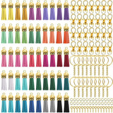 350Pcs/Set Alloy Key Chains Tassel Bulk Key Rings Keyrings