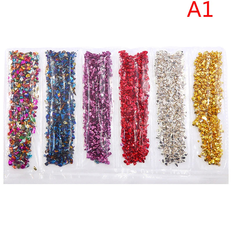 DIY Crafts Nail Art Broken Glass Stones Crystal UV Epoxy Resin Filler