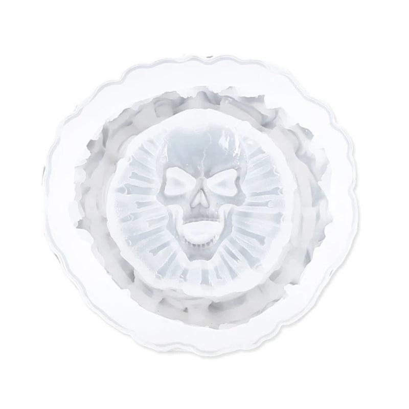 Skull Ashtray Epoxy Resin Mold Cigarette Holder Silicone Mould