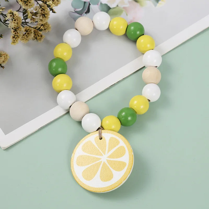 DIY Lemon Pendant Beads String Party Home Decoration Boho