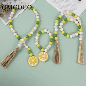 DIY Lemon Pendant Beads String Party Home Decoration Boho