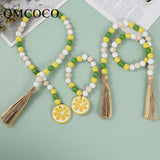 DIY Lemon Pendant Beads String Party Home Decoration Boho