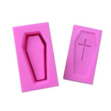3D Cross Coffin Skeleton Skull Silicone Mold for Resin Art Craft