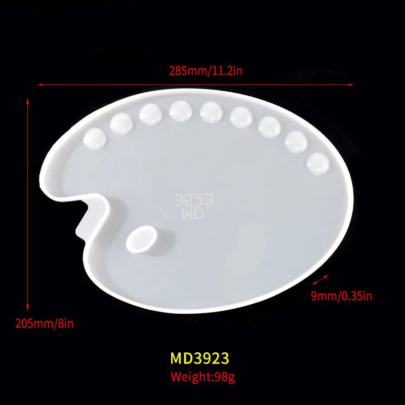 DIY Creative Palette Mold Mirror Pain Drawing Board Silicone Mold Jewelry Making