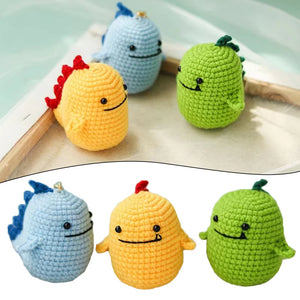DIY Crochet Animal Kit Hand Knitting Yarn Needles Plush Doll Easy Starter