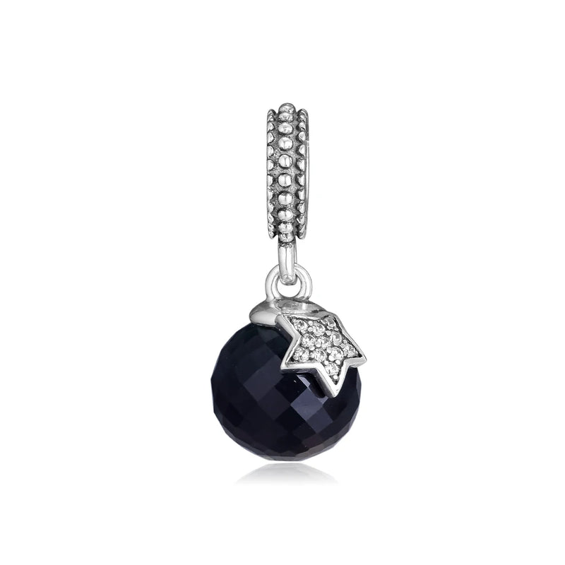 Crystal Dangle Beads for Europe Charms Bracelet 925 Sterling Silver Jewelry