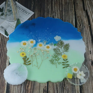 DIY Crystal Drop Glue Silicone Mold Large Round Cup Pad Mould