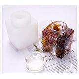 Silicone Mold Crystal Drop Bottle Storage Tank with Lid Resin Mold