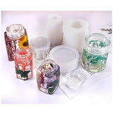 Silicone Mold Crystal Drop Bottle Storage Tank with Lid Resin Mold