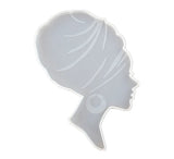 Crystal Epoxy Afro Woman Head Portrait Beauty Mirror Silicone Mold