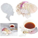 Crystal Epoxy Afro Woman Head Portrait Beauty Mirror Silicone Mold