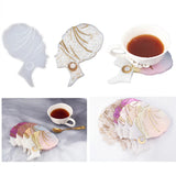 Crystal Epoxy Afro Woman Head Portrait Beauty Mirror Silicone Mold