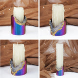 Crystal Epoxy Candle Holder Resin Mold for Aromatherapy Candle Tray